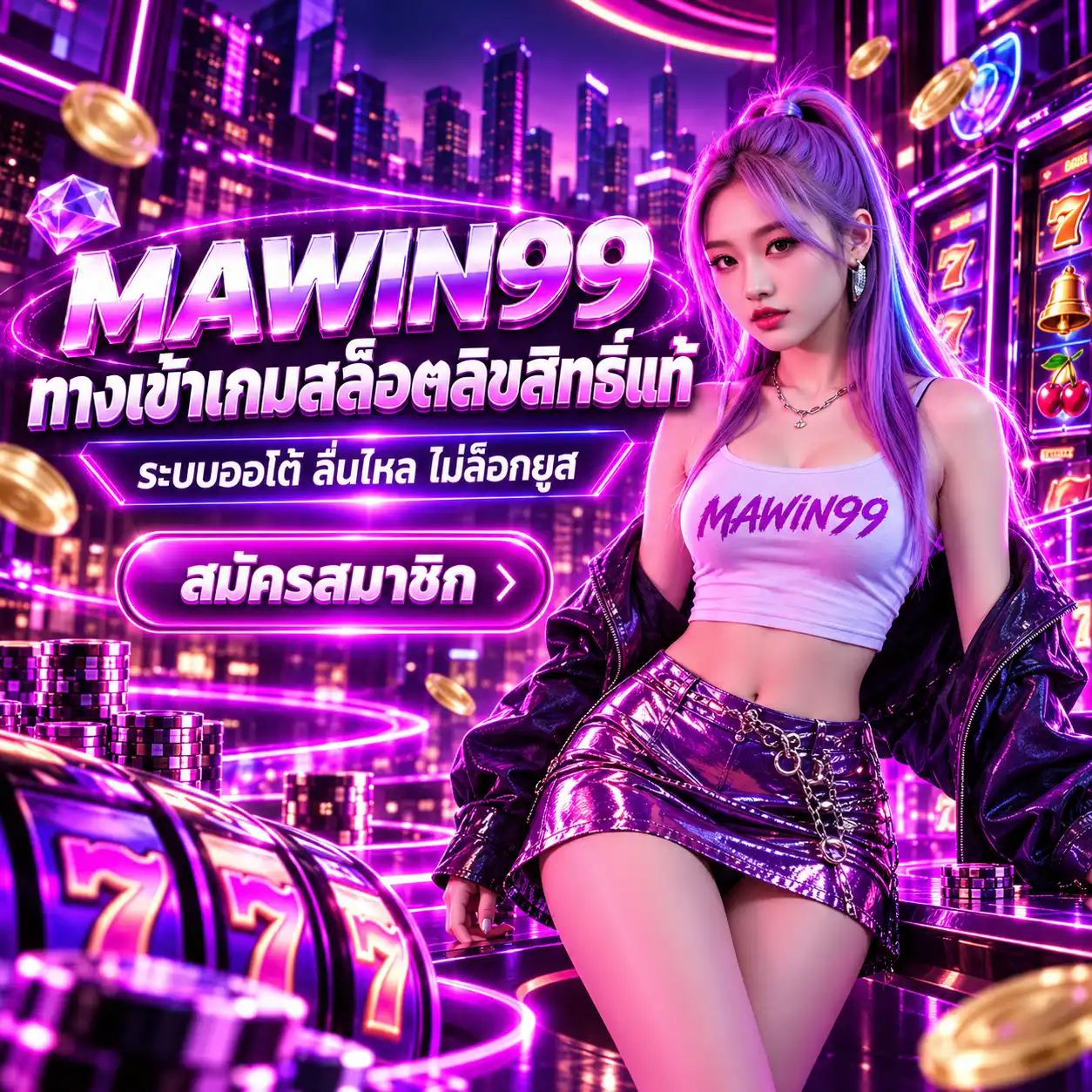 MAWIN99 ทางเข้าเกมสล็อตลิขสิทธิ์แท้ ระบบออโต้ ลื่นไหล ไม่ล็อกยูส (มือถือ)